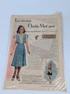 1938 Print Ad 3 Time Olympic Champ SONJA HENIE Wrigley's Double-Mint Gum GH Karo - Picture 1 of 12
