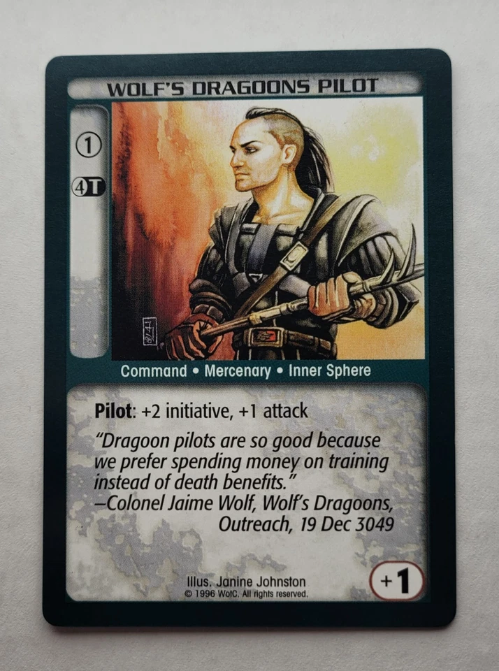 BattleTech CCG: WOLF'S DRAGONS PILOT | Uncommon | SAVE UP TO 25% | Unltd. - Image 1 of 1