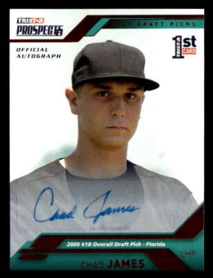 2009 TriStar Prospects Plus Chad James Auto Autograph 1/5 JX4103 - Image 1 of 2