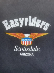 Easyriders Scottsdale Arizona Henley Long Sleeve Shirt Mens 2XL Black #8313 - Picture 1 of 9