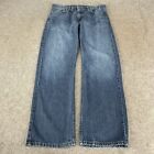 Levis 514 Jeans Mens 34 Blue Straight Slim Denim W34 L32 (19444)