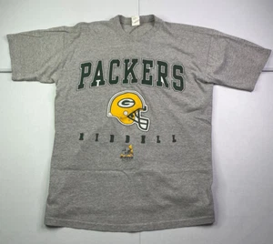 Vintage 1998 Green Bay Packers NFL Gray T Shirt Sz L Riddell Graphic 90s - Picture 1 of 7
