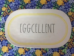 Plato grande de celdas de huevo Rae Dunn perfecto para Pascua - revestimiento amarillo - Imagen 1 de 2