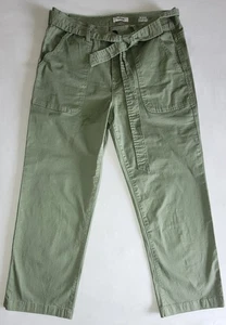 KENSIE Allie Hose Größe 8 / 29 hoher Bund schmal gerade kurze Taschen Pilz - Bild 1 von 9