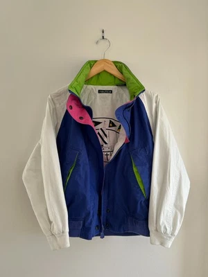 Chaqueta de algodón vintage para mujer Nautica color block talla pequeña Foto 1 de 4
