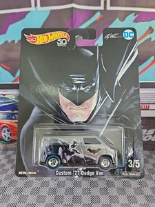 2017 Hot Wheels Premium DC Batman Custom '77 Dodge Van 50 years Anniversary New - Picture 1 of 10