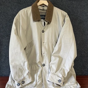 North Bay Barn Jacket Size Large Beige Brown Courdory Removable Liner - Picture 1 of 11