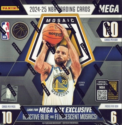 2024-25 PANINI MOSAIC NBA BASKETBALL SEALED 6-PACK MEGA BOX NEW FASC IN STOCK!!! - image 1 of 4