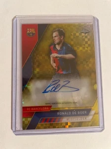 Ronald De Boer 2022/23 Topps Chrome Barcelona Set Auto /99 - Foto 1 di 3