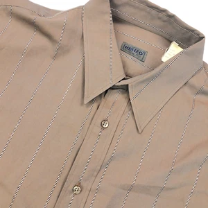 KENZO Men's Long Sleeve Cotton Button Down Dress Shirt Brown Stripe • Size 6 - Picture 1 of 7