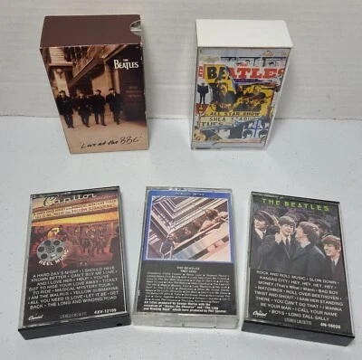 Lot Of 5 The Beatles 70s 80s Cassette Tapes Rock Anthology, Live At The BBC - Image 1 of 4