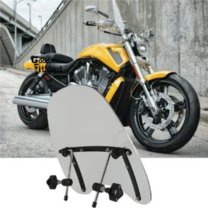 Parabrisas de humo ligero grande para Harley V-Rod Muscle 18"x16" 7/8" 1" - Imagen 1 de 13