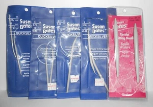 Lot of 5 Susan Bates Circular Knitting Needles - Picture 1 of 5