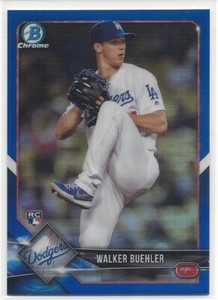 (0797) WALKER BUEHLER #/150 2018 BOWMAN CHROME BLUE REFRACTOR RC #34 ROOKIE