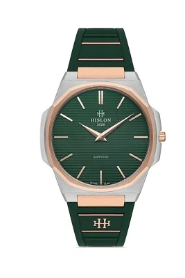 Hislon Men's Watch Ultra Slim Sapphire Glass Green New Collection DUTY FREE - Image 1 of 4