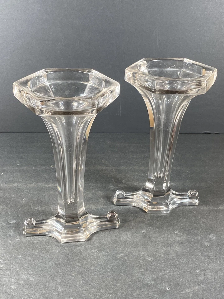 Juego de jarrones de vidrio estilo Art Deco  Foto 1 de 4