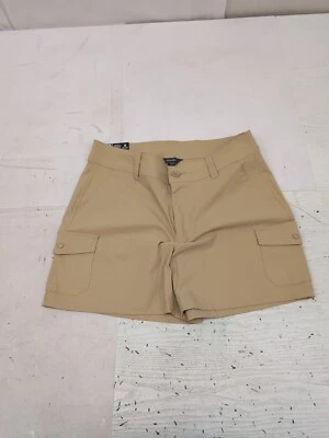 Eddie Bauer Wmn 5" Inseam 2-Way Stretch Sz 10 Khaki Side Cargo Pocket Short AM11 - Image 1 of 4