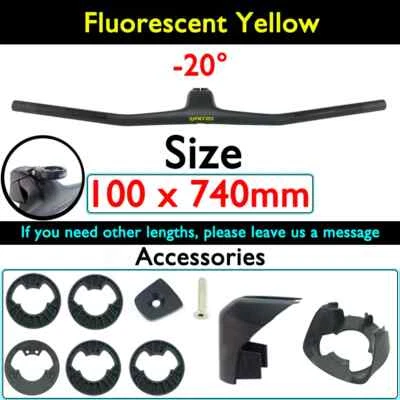 Manillar integrado MTB de carbono de 740 mm con potencia -20 ° Syncros IC, SL, WC 70-100 mm Foto 1 de 4