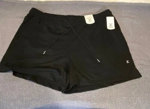Version 2XL High-Rise Loose Black Shorts with Draw String New with Tags - Picture 1 of 8