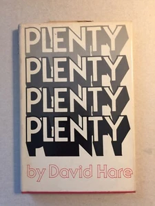 “Plenty” David Hare Book Club Edition | Hardback w/ Dustjacket | VERY FINE - Picture 1 of 9
