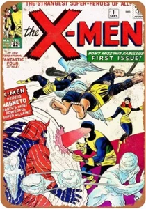 The X-Men #1 Metal Faux Distressed Plaque Sign Poster Art Wall Hanging - Picture 1 of 14