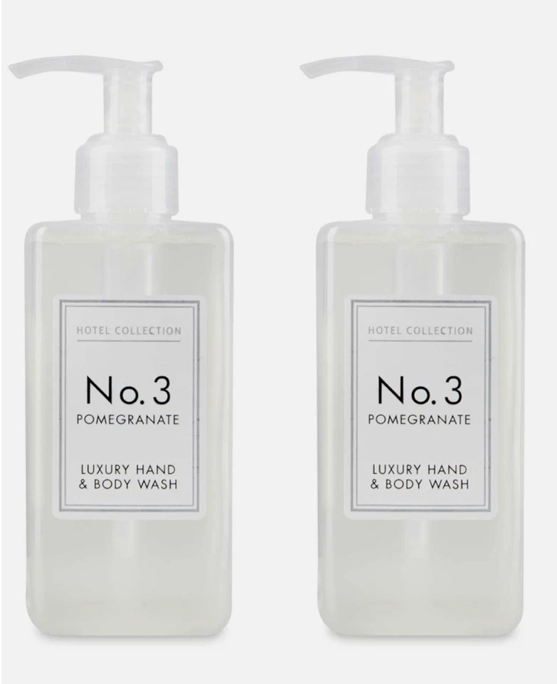 2 x Aldi Hotel Collection No.3 Pomegranate Luxury Hand & Body Wash 250ml
