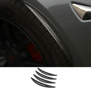 Fit For Tesla Model 3 2017-2021 Carbon Fiber Wheel Eyebrow Fender Splash Guards - Imagen 1 de 8