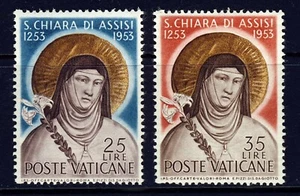 VATICAN CITY . 1953 St. Clare of Assisi (169-170) . Mint Never Hinged - Picture 1 of 1