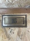 Antique Brass Letterbox Number 115