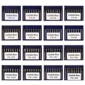 Fresas dentales de carburo 10-100 piezas para pieza de mano de alta velocidad cono redondo Bur diamante FG - Imagen 1 de 24