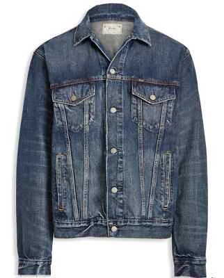 Abrigo Polo Ralph Lauren Grande Alto Clásico AZUL Denim Camionero Jean Chaqueta 3XB NUEVO CON ETIQUETAS Foto 1 de 4