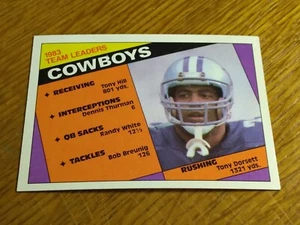 1984 Topps Football #235 Dallas Cowboys Team Card Tony Dorsett Ex-NrMt - Picture 1 of 2