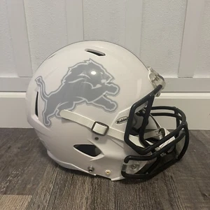 Casco de fútbol americano Detroit Lions White Ice réplica de velocidad personalizada tamaño completo - Imagen 1 de 8