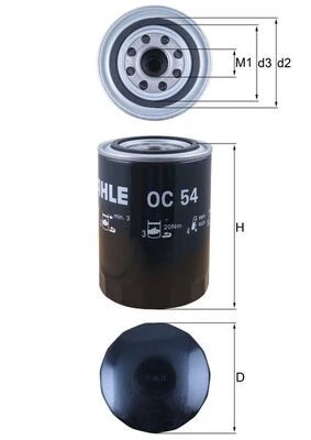 OC 54 MAHLE Oil Filter for BMW,LAMBORGHINI,PORSCHE - Image 1 of 2
