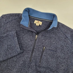 Woolrich Mens XXL Blue Heather 1/4 Zip Pullover Fleece Sweatshirt - Picture 1 of 7