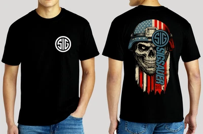 Sig SauerHelmet USA Skull Gildan 6.1 oz. Heavyweight S M L XL 2XL 3XL 4XL 5XL - Image 1 of 2