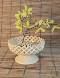 Vintage Blumenfrosch EMSA Floral Saver Kunststoff MCM Mid Century Modern Creme - Bild 1 von 11