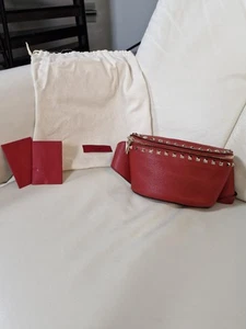 Valentino Garavani Rockstud Bum Bag, Leder, Rot - Bild 1 von 14