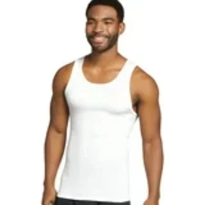 Jockey Men's 3-Pk Cotton Tank Top A-Shirt White Undershirt 3XL Comfort NWT - Image 1 of 4
