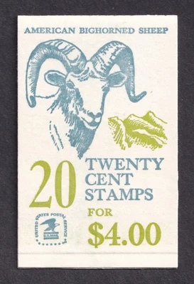 Scott #BK142 (1949a) Bighorn Booklet of 20 Stamps - MNH P#5 - Image 1 of 2