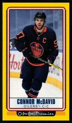 2021-22 O-Pee-Chee Premier Tallboys Yellow #P-1 Connor McDavid - Image 1 of 2