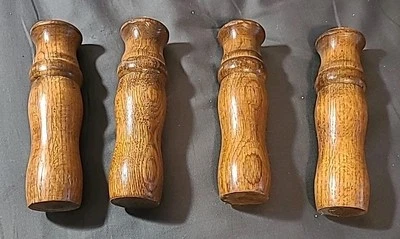 4 patas de muebles torneadas de madera rescatada de colección artesano restauración montaje versátil  Foto 1 de 4
