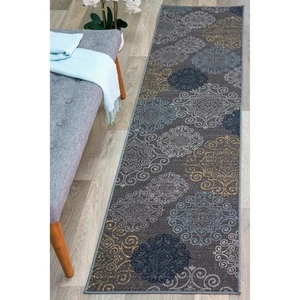 Rugshop Area Rug Modern Floral Swirl Design Non-Slip Carpet Rugs for Living Room - Picture 1 of 37