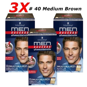 3X Schwarzkopf Uomo Successo Qualità Professionale Colore Capelli# 40 Marrone Medio - Foto 1 di 6