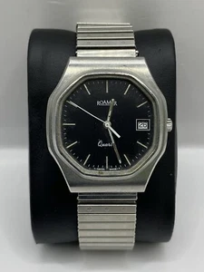 Orologio da polso svizzero 36mm Roamer Quartz ESA ETA 944.111 parti non testate riparazione - Foto 1 di 24
