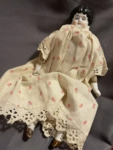 Muñeca Cabeza China Porcelana Alemana Período Antiguo Completa - Imagen 1 de 15