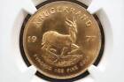 NobleSpirit No Reserve GOLD 1977 South Africa Krugerand Coarse Reeding NGC Ms66