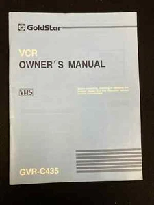 MANUAL DEL PROPIETARIO GOLDSTAR VCR GVR-C435 DE COLECCIÓN - Imagen 1 de 3