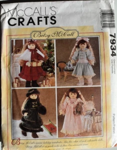 MCCALLS PATTERN 7934 BETSY MCCALL CLOTHES DRESSES COAT HAT  18" DOLL CLOTHES CUT - Picture 1 of 2