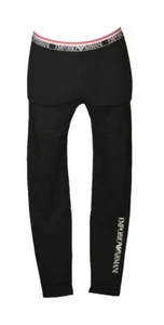 EMPORIO ARMANI Damen Hose Long Leggings aus Stretch Baumwolle mit sichtbarem Ela - Bild 1 von 6